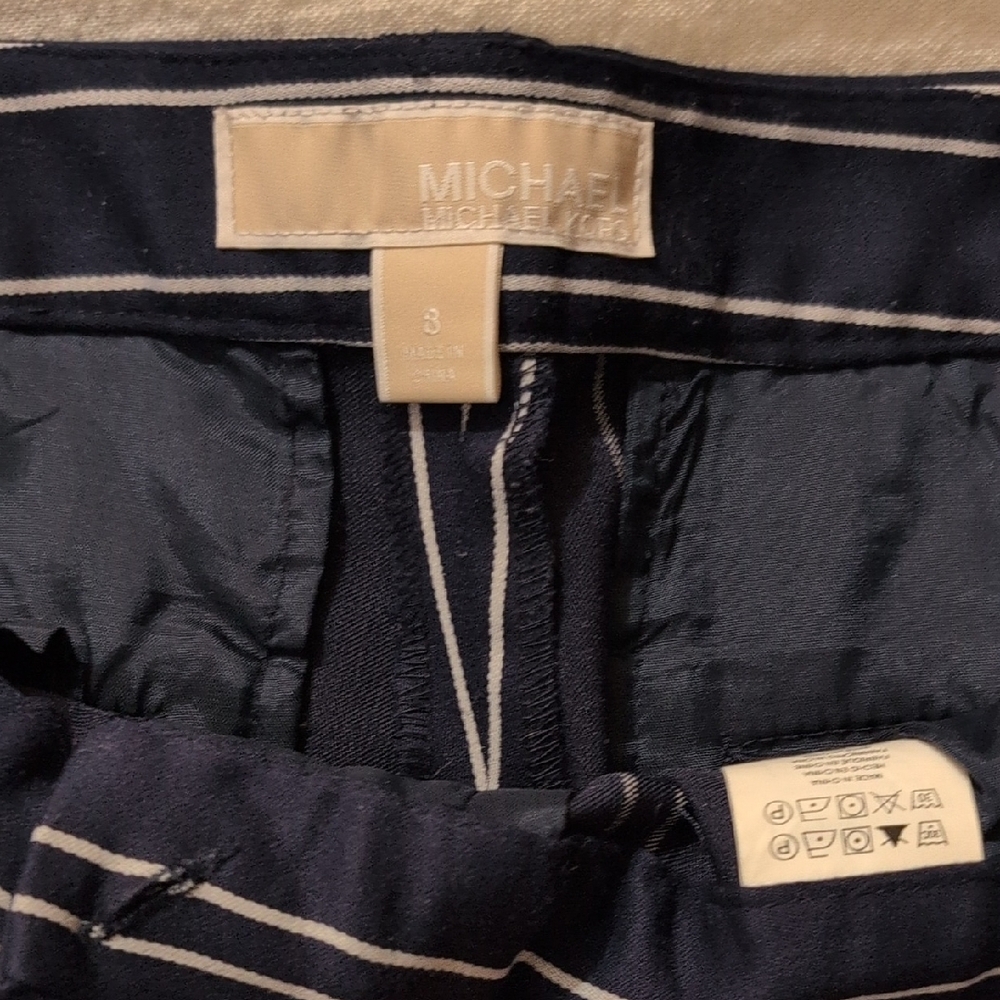 Michael Kors Navy And White Striped Pants - Picture 4 of 6